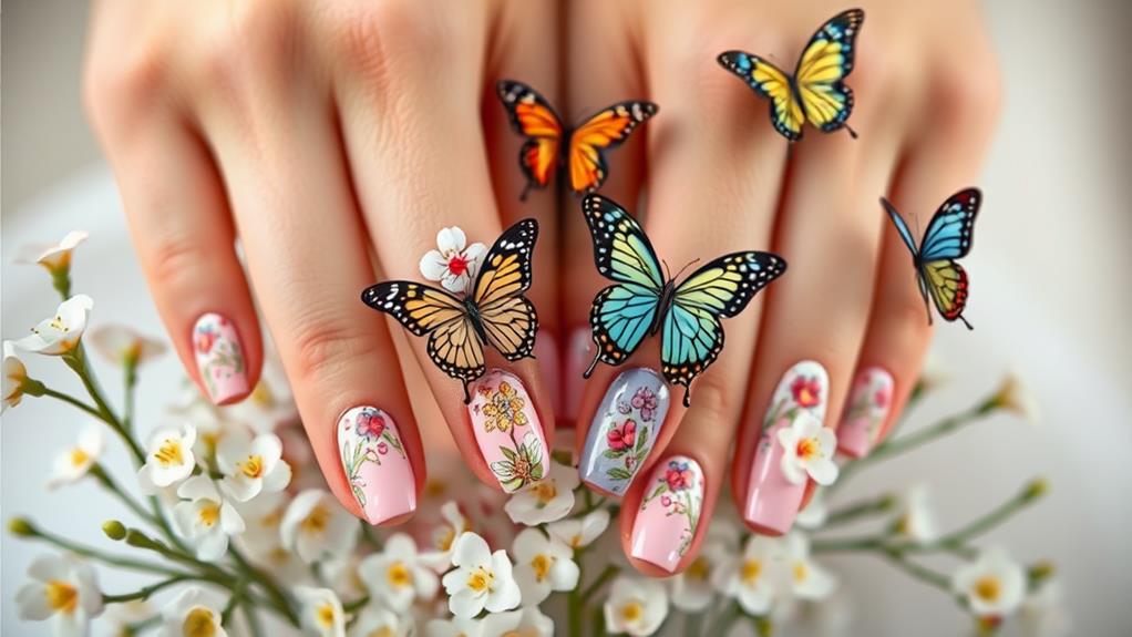 butterfly floral design combinations