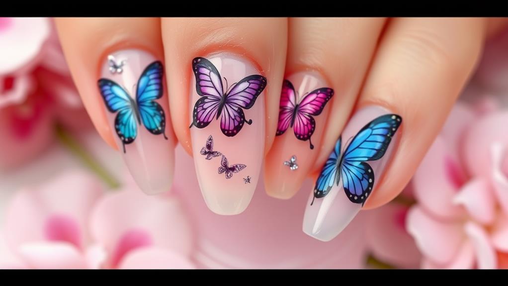 butterfly nail design inspiration