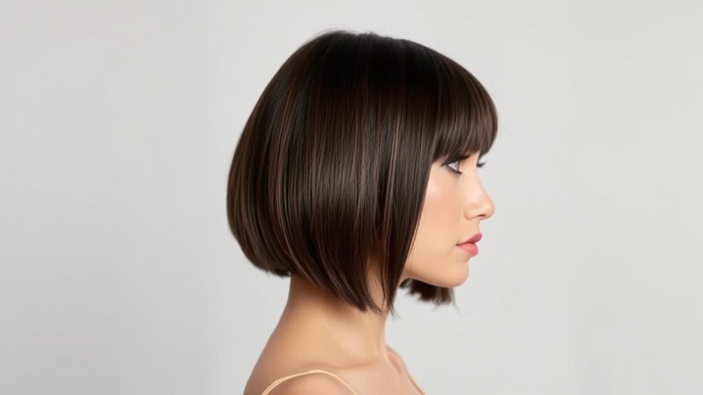 chic bangs sleek bob