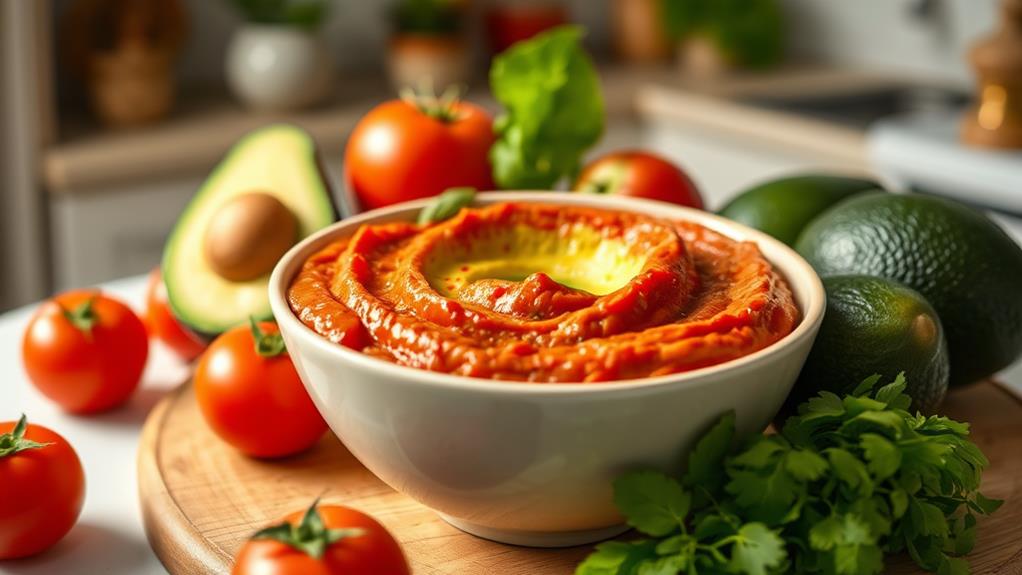 creamy tomato avocado spread