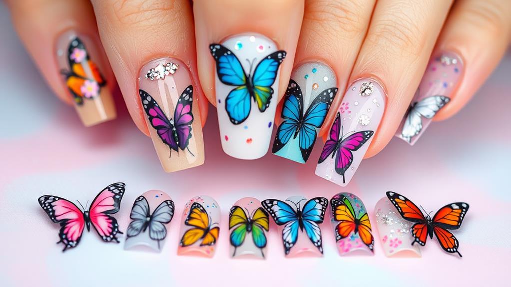 personalized butterfly nail designs