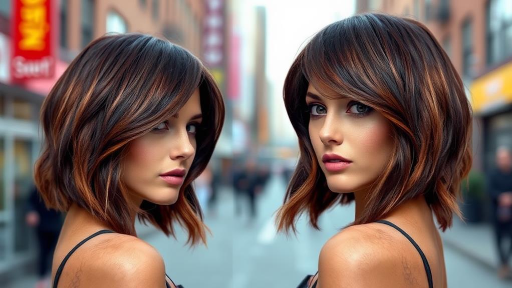 stylish angled bob haircut