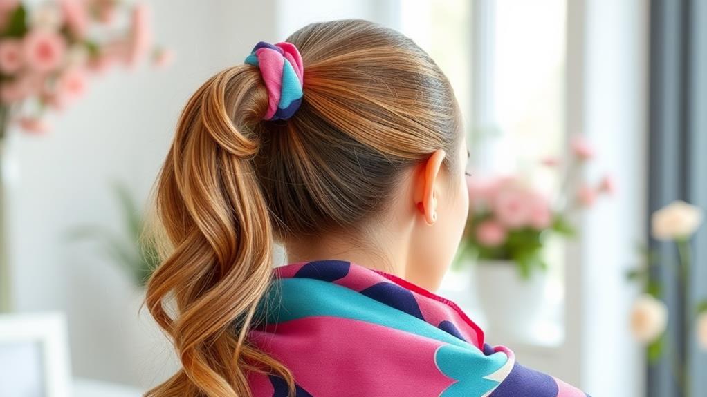 stylish scarf tied hairdo