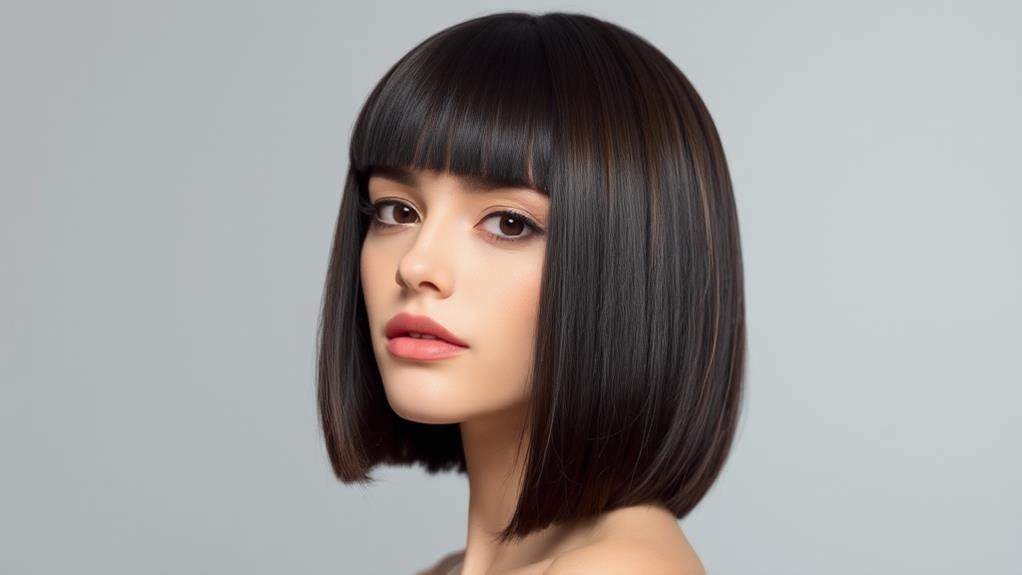 stylish sleek straight bob