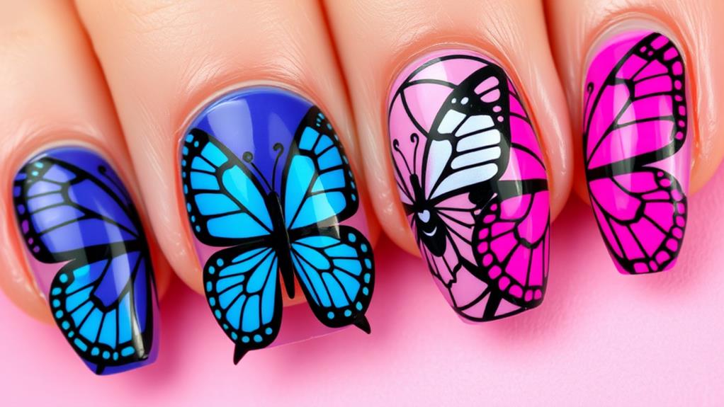 vibrant butterfly graphic design